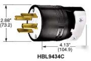 Hubbell HBL8461C insulgrip series plug black