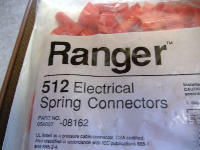 New 500 pc bag #512 ranger electrical wire connectors 