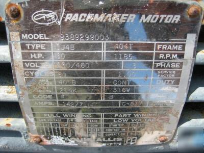 Pacemaker tefc motor 60 hp 9389299003 404T fr. 1185 rpm