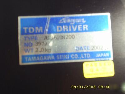 Tamagawa dc servo drive tdm driver AU3610N200 year 2002