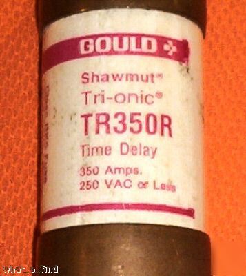 Gould shawmut tr-350-r tri-onic fuse TR350R used lnc