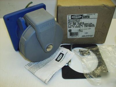 Hubbell pin & sleeve receptacle HBL560R9W 560R9W 60 amp