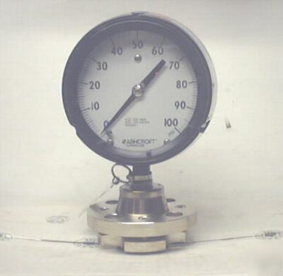  ashcroft type 202 diaphragm-mounted gauge, 0-100 psi