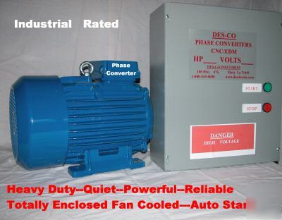 30 hp cnc rotary phase converter-- des-co industries