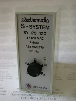 Electromatic SY175 120 s system 3X 120V phase asymmetry