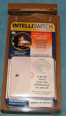 Intelliswitch touch switch with dimmer with security 