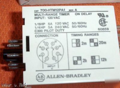 New allen bradley 700-htm h timing relay 700HTM12PA1