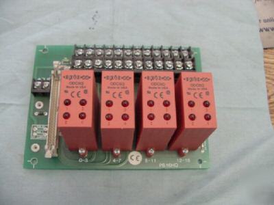 Opto 22 model PB16HQ quad 4-module rack w/ ODC5Q's <