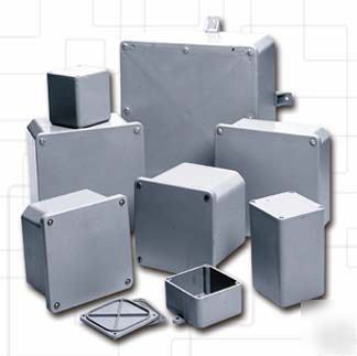 Pvc junction box with cover and gasket 4 x 4 x 2