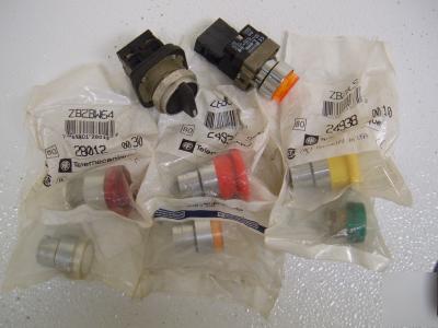 Assorted telemecanique pushbutton switches lot of 8