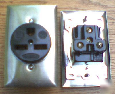 Hubbell 30 a 250 v HBL9330 cover plate 6-30R receptacle