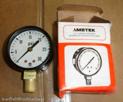 In box ametek 0 to 30 psi 046644 pressure gauge