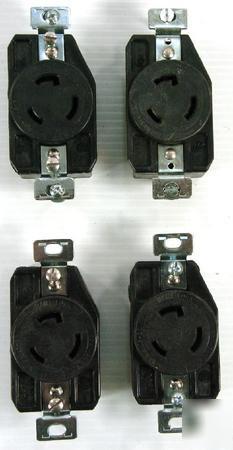 Lot of 4 hart-lock 20A 250VAC twist lock receptacles