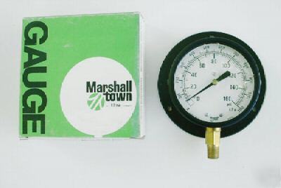 New marshalltown 0-160 psi air pressure gauge - in box 