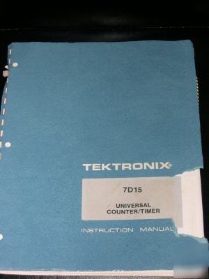 Tektronix 7D15 universal counter/timer instruction manu