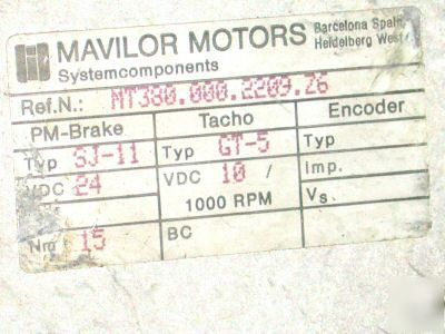 Very nice mavilor motors mt 4500 type ac servo motor 