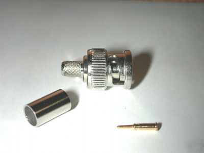 110 bnc quality connectors gold pin 3 piece 20 awg RG59