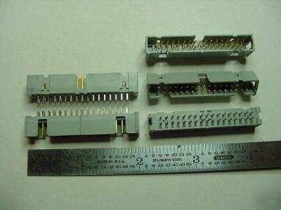 2X17 pcb 34 pin shrouded male connector .1SP qty 94