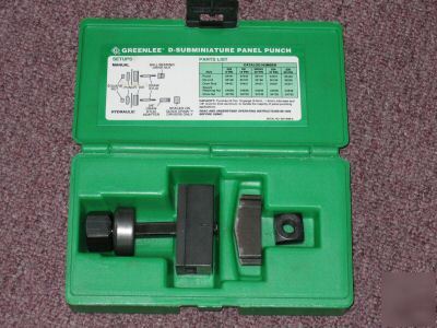 Greenlee 25 pin d subminiature knockout punch kit RS232