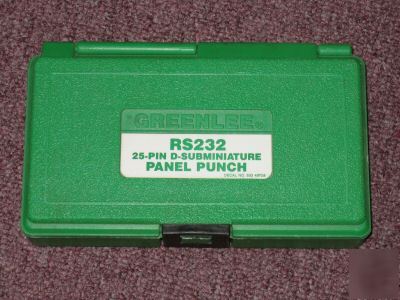 Greenlee 25 pin d subminiature knockout punch kit RS232