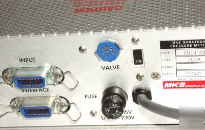 Mks baratron pressure vacuum gauge flow controller 250A