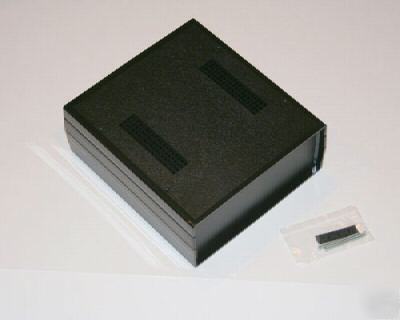 New brand pactec black plastic enclosure project box.