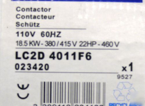 New - reversing contactor - up to 22 hp 3 phase