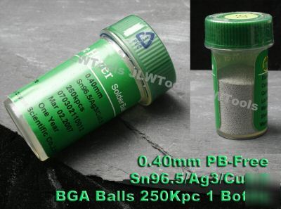 Pb free bga solder ball reballing balls 0.4 250K pc btm