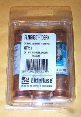 3 littelfuse FLNR035-id 35-amp fuses RK5 dual-element