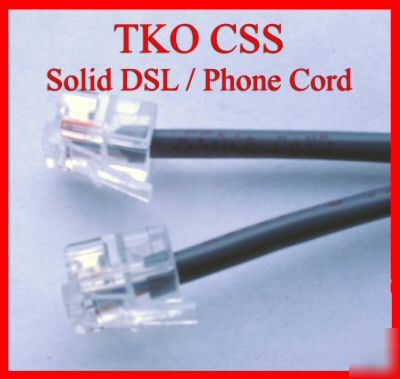 50 foot dsl telephone solid wire 24 awg - 4 wire CAT3