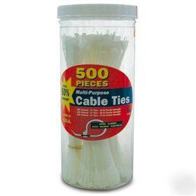 Gardner bender 50098 cable ties, assorted 500 ct can