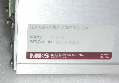 Mks baratron controller type 272 temperature mass flow
