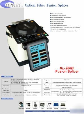 New opneti kl-260B optical fiber fusion splicer kit 