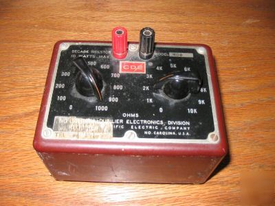 2 watts cornell dubilier decade resistor dial box ohms