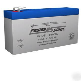 New power-sonic ps-832 - PS832 - 8 volt sla battery 