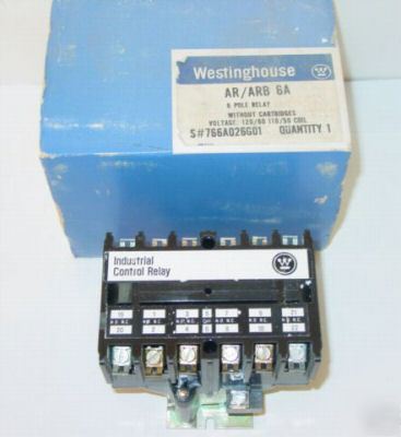 Westinghouse 6 pole control relay 766A026G01 ar/arb