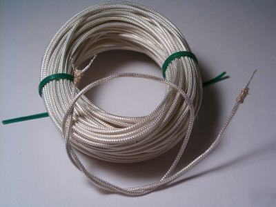 50+ft spool thin teflon coaxial cable 50 ohms cb/ham