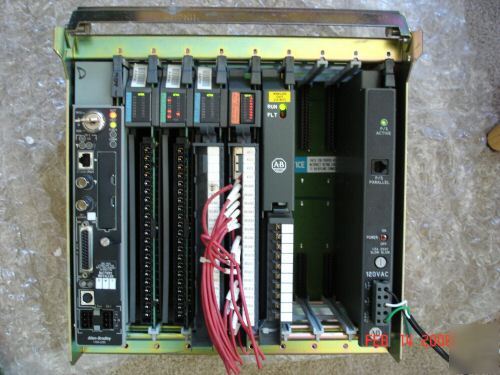 Ab ctrlnet plc-5/20C complete sys, 5 io modules, tested