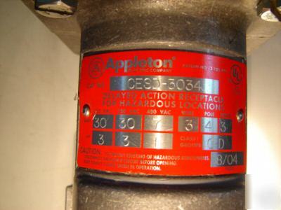 Appleton receptacle cesd-3034 explosion proof CESD3034