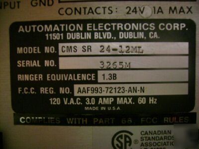 Automation electronics abc cms sr 24-12ML 120V 3A