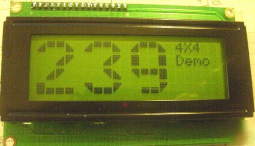 Basic stamp serial/parallel 4X20 lcd w/ yello backlight