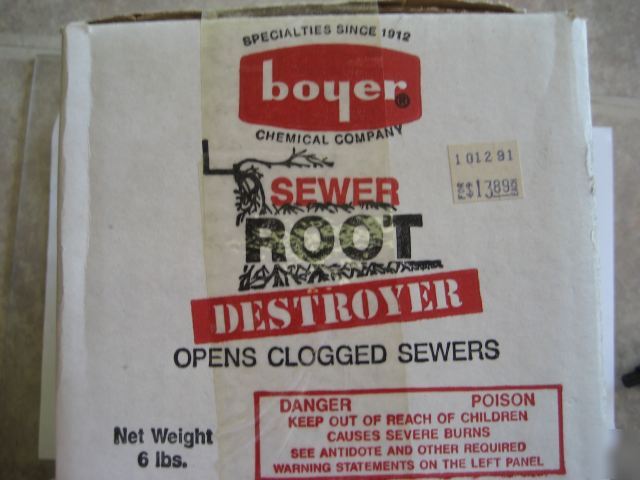 Boyer sewer root destroyer 6 pound box-boy 512