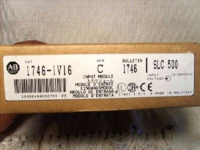 New allen bradley 1746-IV16 ser.c in factory box 