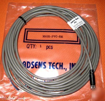 New lot 5 adsens tech M83R-pvc-5M 3 pin sensor cable