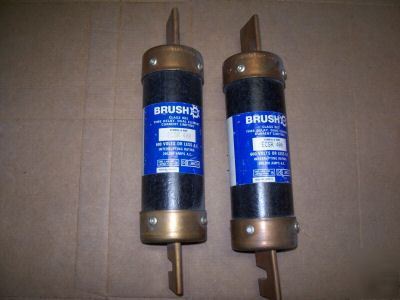  (2) brush 400 amp time delay fuses breakers cb 