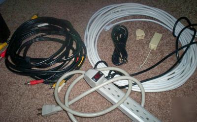 Lot of different cables and rca cables