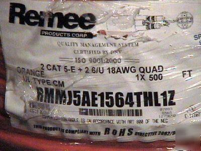 New 2 < >sealed rolls>500 ft remee quad structured cable