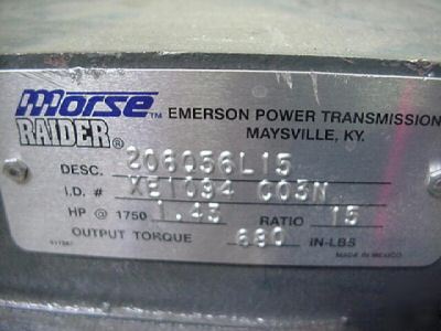 New morse rt angle gearbox 15:1 ratio speed reducer