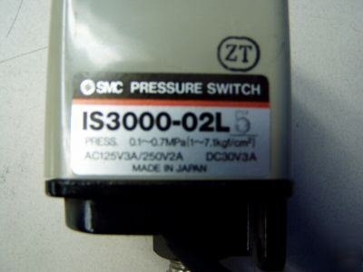 Smc pressure switch m/n: IS3000-02L - used