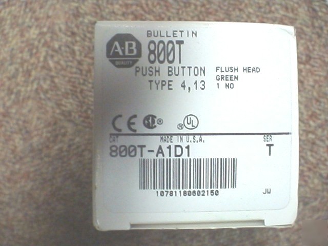 Allen bradley 800T-A1D1 pb switches green 